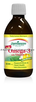 JAMIESON - OMEGA 3 + Vit. D 236ml