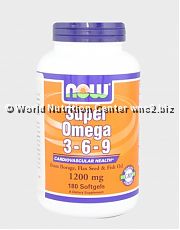 NOW FOODS - SUPER OMEGA 3-6-9 90perle - 180perle