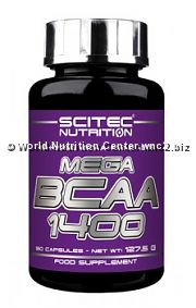 SCITEC NUTRITION - MEGA BCAA 1400 90cps